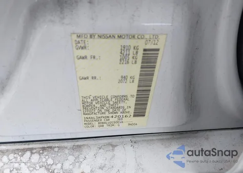 2013 Nissan Altima 2.5 Sv from USA, damaged, VIN 1N4AL3APXDN420162